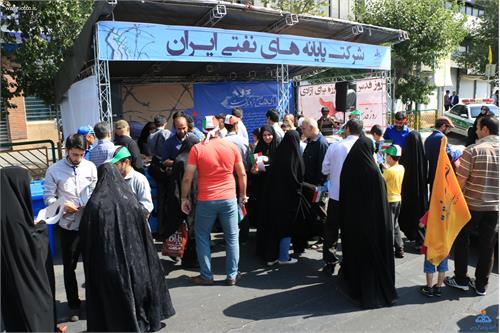 برپایی غرفه فرهنگی شرکت پایانه های نفتی ایران در مراسم روز جهانی قدس