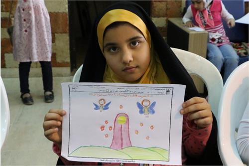 برگزاری مسابقه نقاشی همزمان با روز حجاب و عفاف در جزیره خارگ