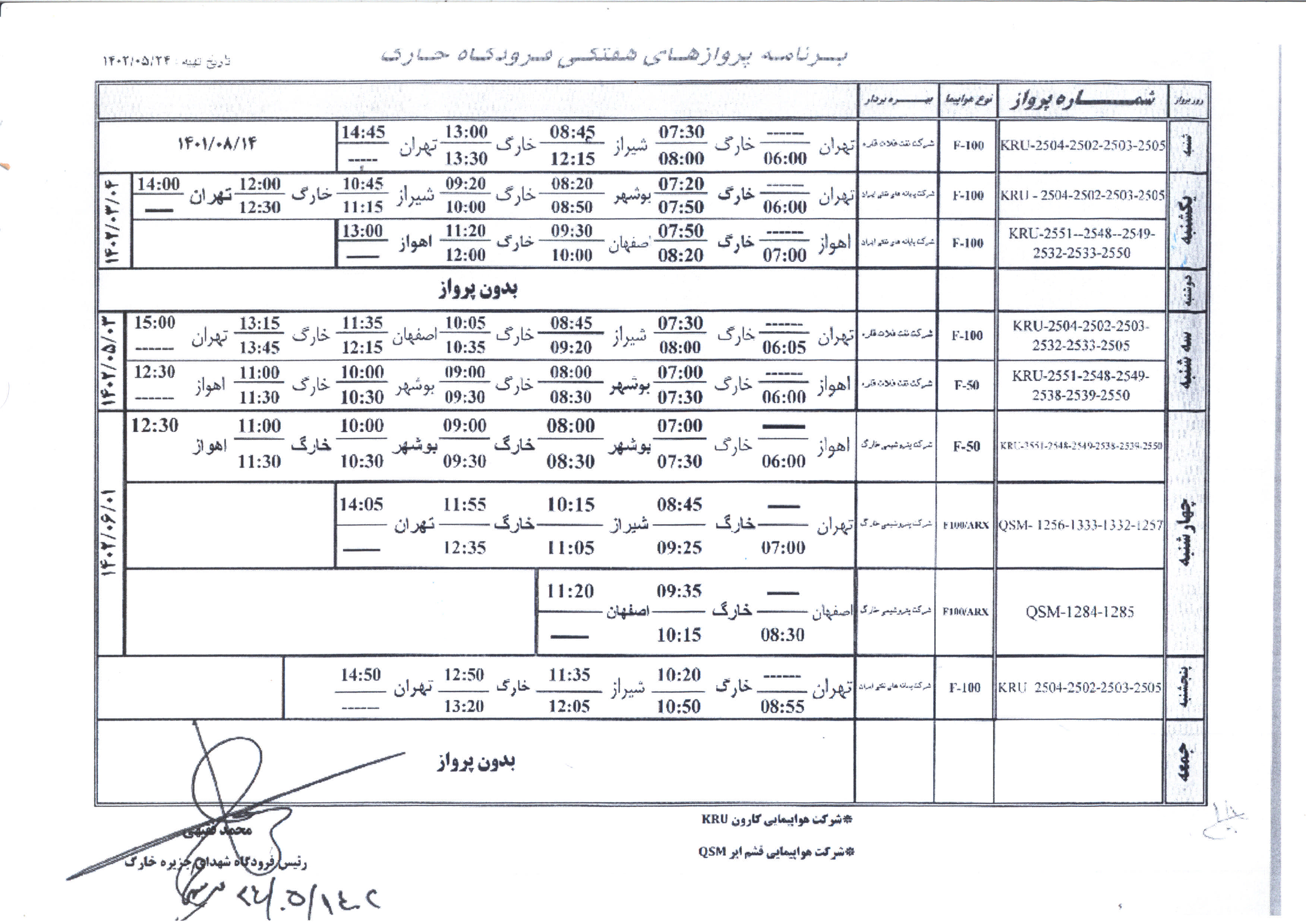 برنامه پروازی