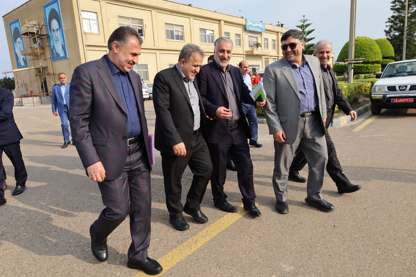 بازدید پایانه نفتی شمال + معاون وزیر در امور بین الملل و بازرگانی +  سیدعلی محمد موسوی+ عباس اسدروز+ عل معلمی 6