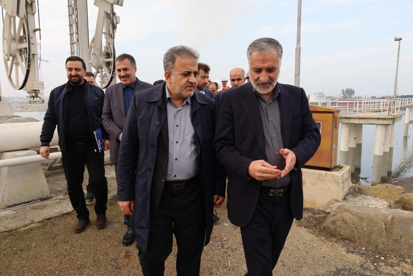 بازدید پایانه نفتی شمال + معاون وزیر در امور بین الملل و بازرگانی +  سیدعلی محمد موسوی+ عباس اسدروز+ عل معلمی 39