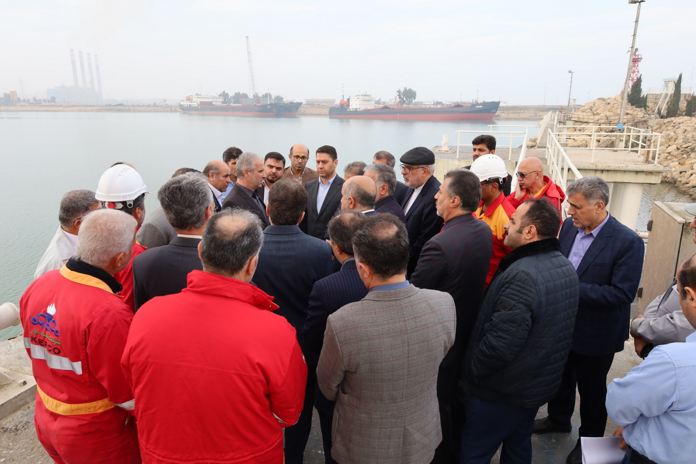 بازدید پایانه نفتی شمال + معاون وزیر در امور بین الملل و بازرگانی +  سیدعلی محمد موسوی+ عباس اسدروز+ عل معلمی 41