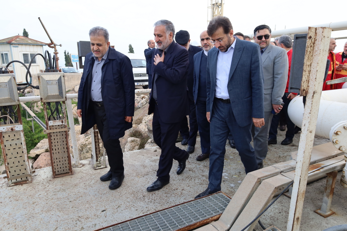 بازدید پایانه نفتی شمال + معاون وزیر در امور بین الملل و بازرگانی +  سیدعلی محمد موسوی+ عباس اسدروز+ عل معلمی 45