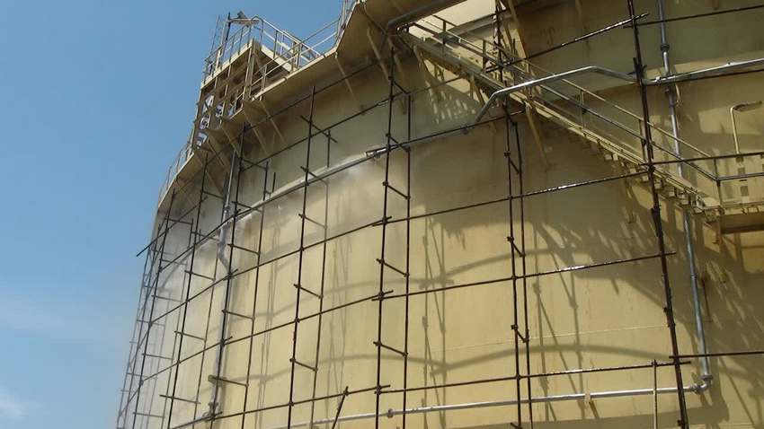 تعویض خطوط آب و فوم مخزن شماره ۱۰۱ + پایانه نفتی شمال 5