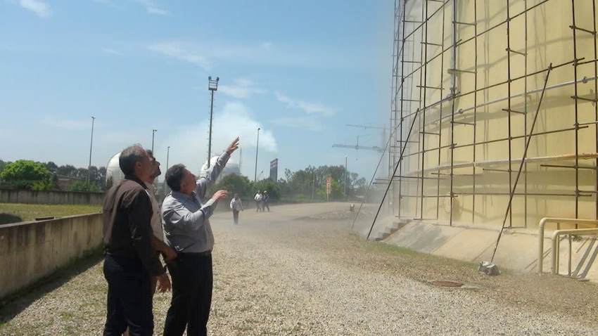 تعویض خطوط آب و فوم مخزن شماره ۱۰۱ + پایانه نفتی شمال 10