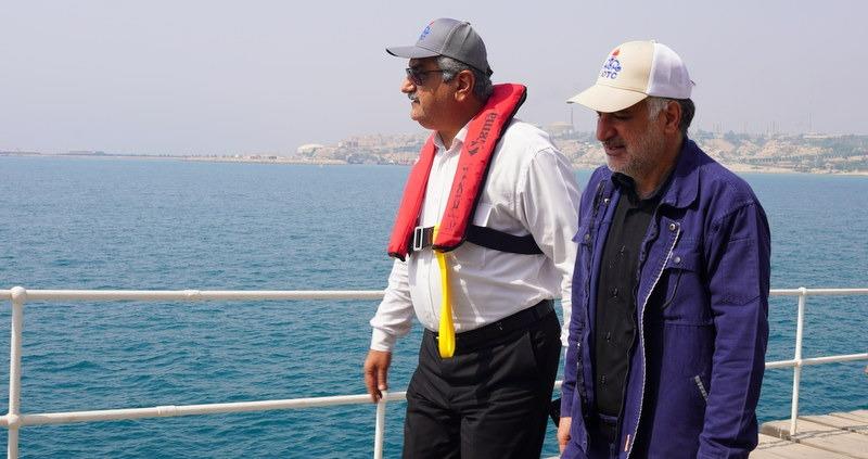 بازدید+مدیرعامل +از پروژه‌ها+پایانه خارگ +عباس اسدروز 14