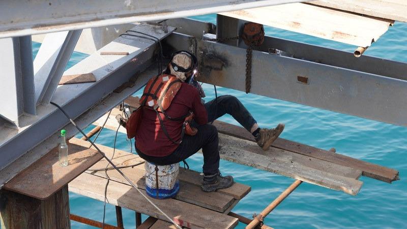 بازدید+مدیرعامل +از پروژه‌ها+پایانه خارگ +عباس اسدروز 7