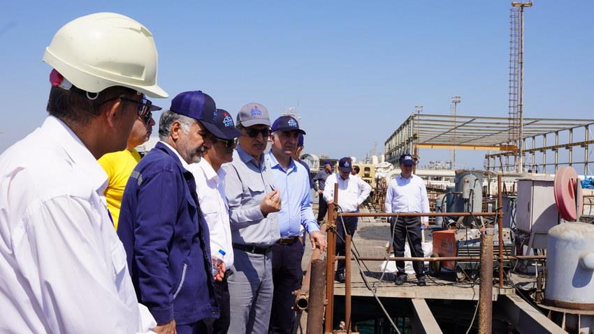 بازدید+ معاون برنامه‌ریزی و تلفیق طرح‌ها و برنامه‌های شرکت ملی نفت ایران+ اسدروز+ میری+ خارگ 5