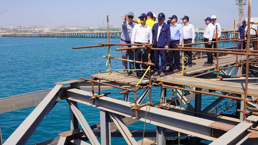 بازدید+ معاون برنامه‌ریزی و تلفیق طرح‌ها و برنامه‌های شرکت ملی نفت ایران+ اسدروز+ میری+ خارگ 4