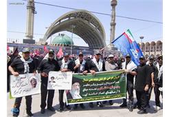 حضور کارکنان پایانه نفتی شمال در آیین وداع با پیکر مطهر رهبر شهید