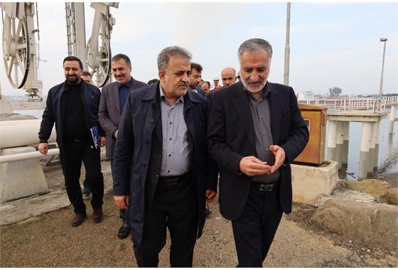 بازدید پایانه نفتی شمال + معاون وزیر در امور بین الملل و بازرگانی +  سیدعلی محمد موسوی+ عباس اسدروز+ عل معلمی 39